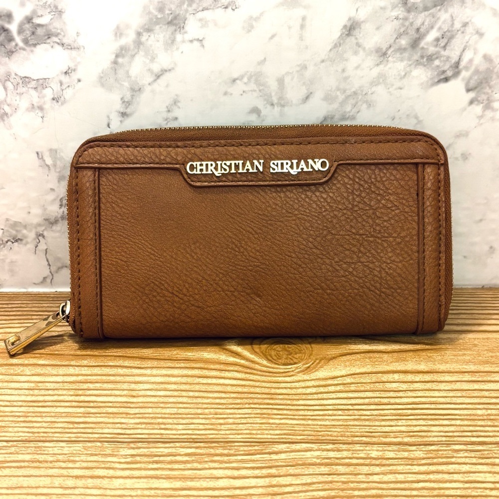 Christian Sirano Vegan Leather Brown Wallet
